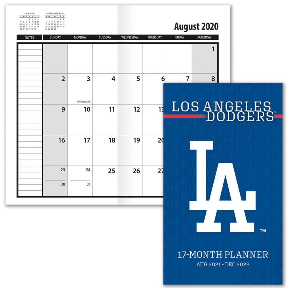 Los Angeles Dodgers 2022 17-Month Pocket Planner