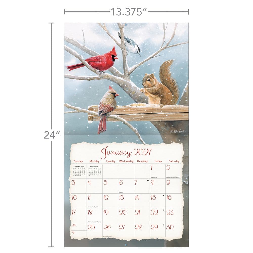 Songbirds 2027 Wall Calendar by Susan Bourdet Third Alternate Image
