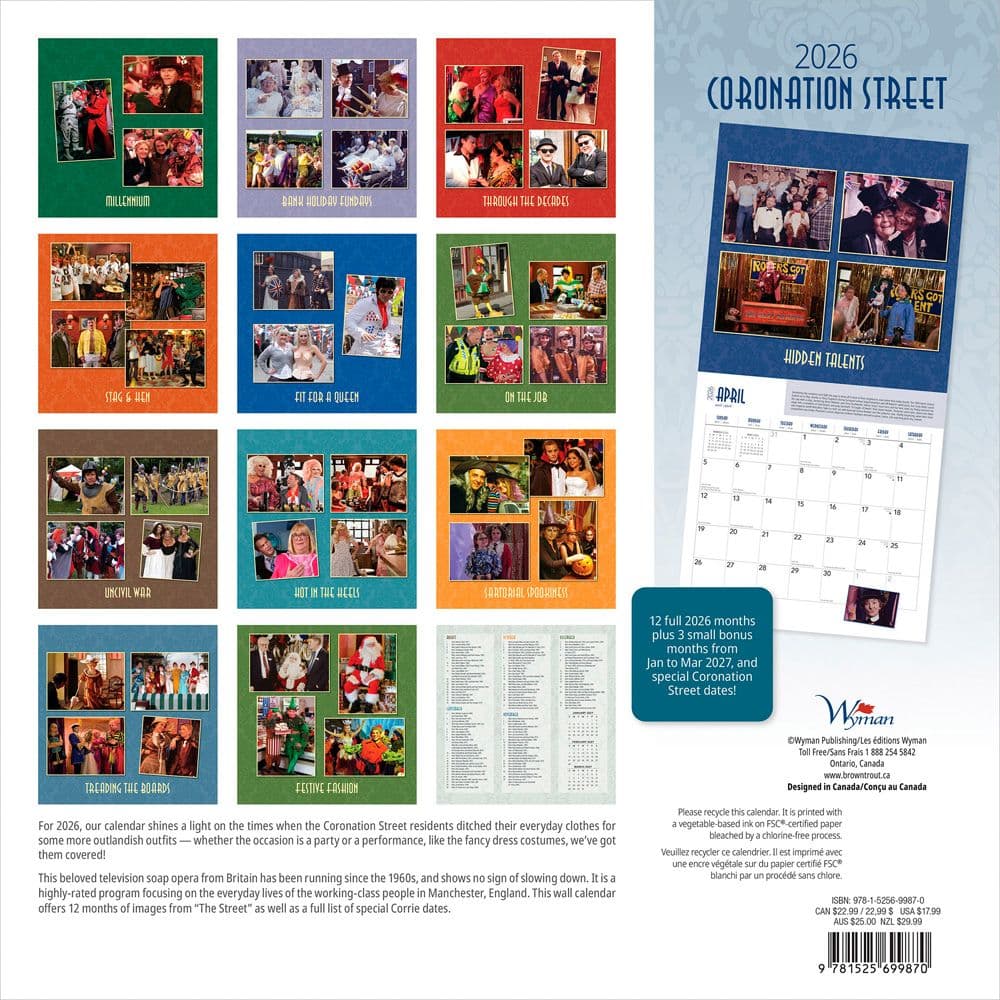 Coronation Street 2026 Wall Calendar First Alternate Image