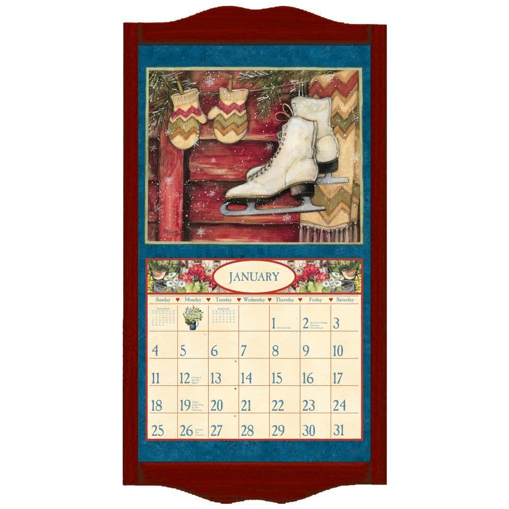 Classic Wall Calendar Frame - Vintage Red