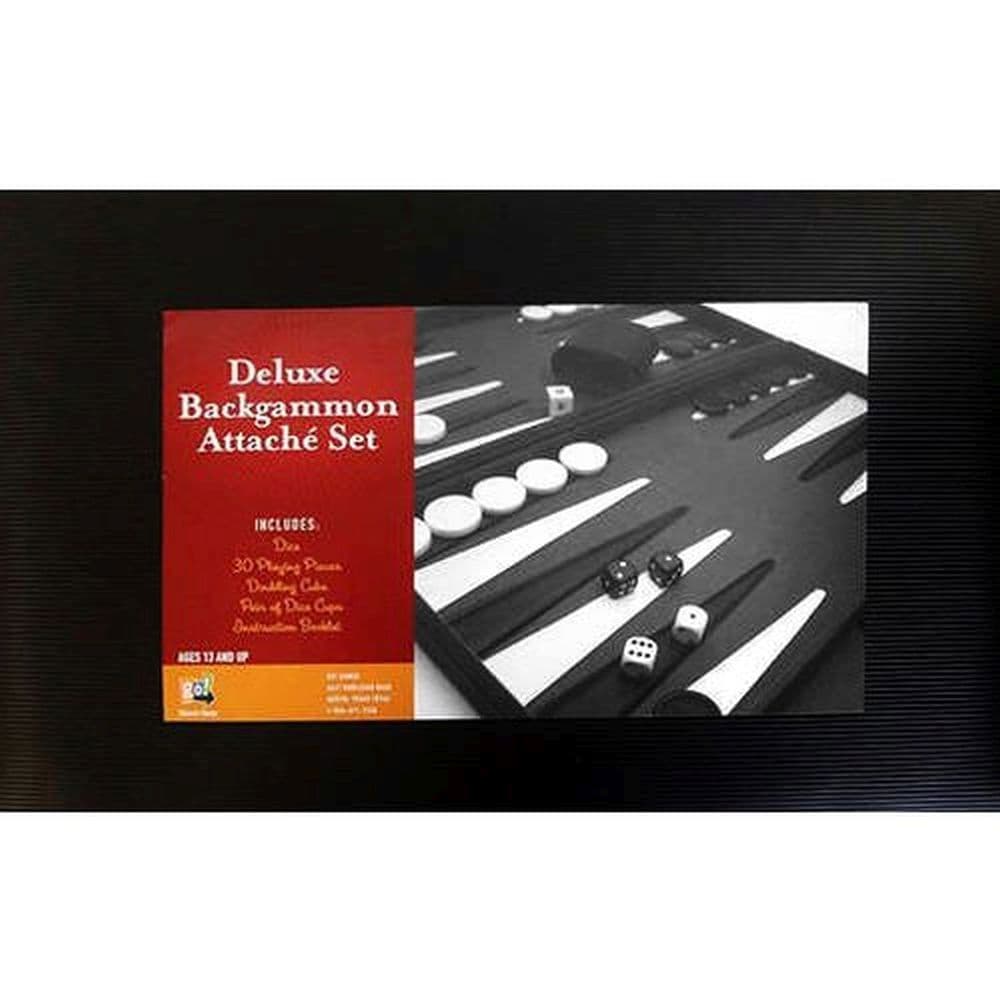 Backgammon Deluxe Attache Set Board Game Main Product  Image width="1000" height="1000"