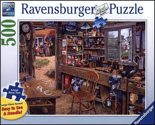 Dads Shed Large Format 500 Piece Puzzle Main Product  Image width="1000" height="1000"