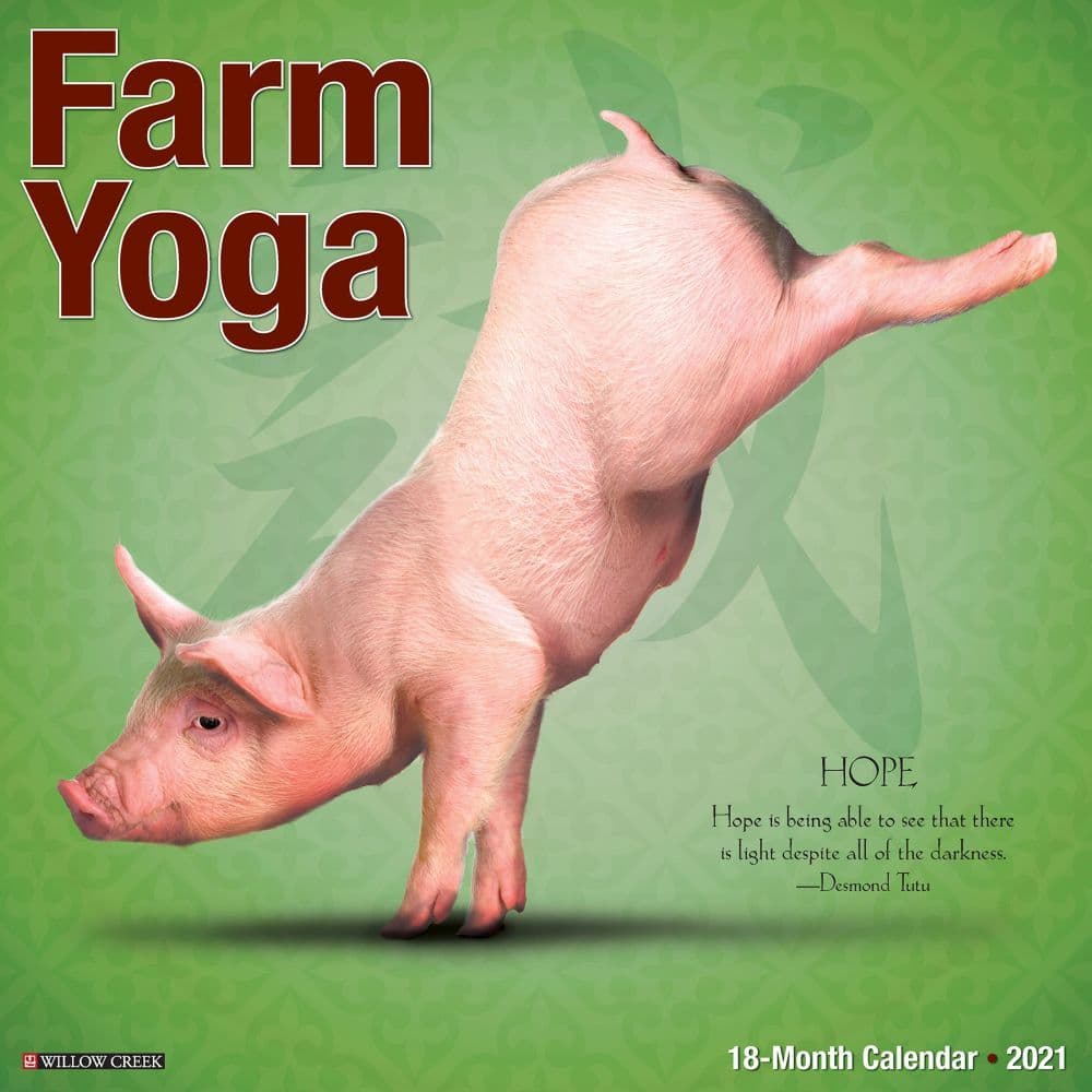 farm yoga wall calendar calendarscom