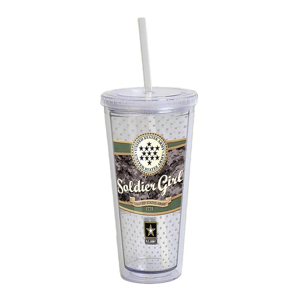 US Army Soldier Girl Acrylic Tumbler 22 oz Main Product  Image width="1000" height="1000"