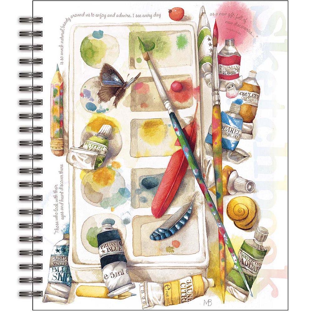 Painterly Spiral Bound Sketchbook by Marjolein Bastin Main Product  Image width="1000" height="1000"