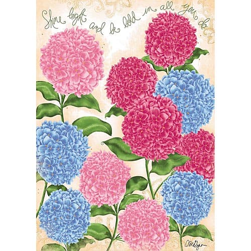 Pretty Hydrangea Outdoor Flag Large   28 x 40 Main Product  Image width="1000" height="1000"