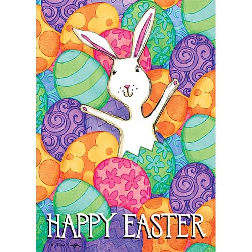 Happy Easter Outdoor Flag Large   28 x 40 Main Product  Image width="1000" height="1000"