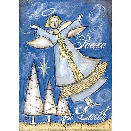 Peace Angel Outdoor Flag Large   28 x 40 Main Product  Image width="1000" height="1000"