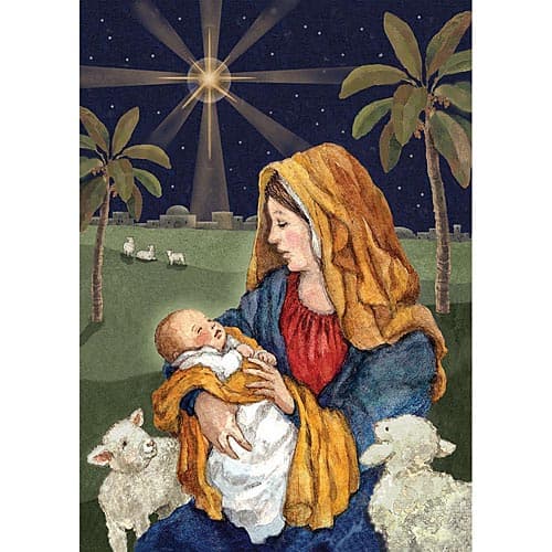 Betty Whiteaker Mother And Child Large Garden Flag Main Product  Image width="1000" height="1000"