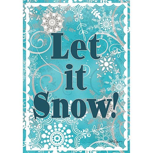LoriLynn Simms Let It Snow Large Garden Flag Main Product  Image width="1000" height="1000"