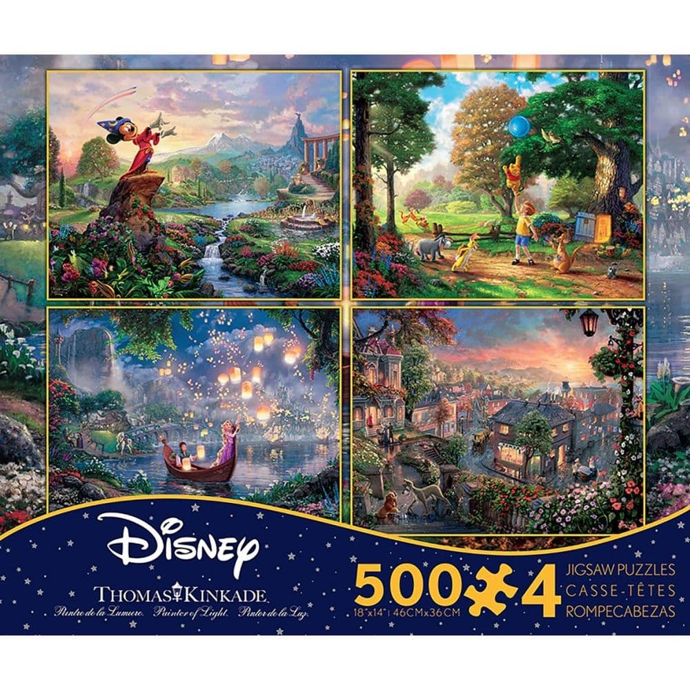 Thomas Kinkade Disney Four In One 500 Piece Puzzle Pack 2nd Product Detail  Image width="1000" height="1000"