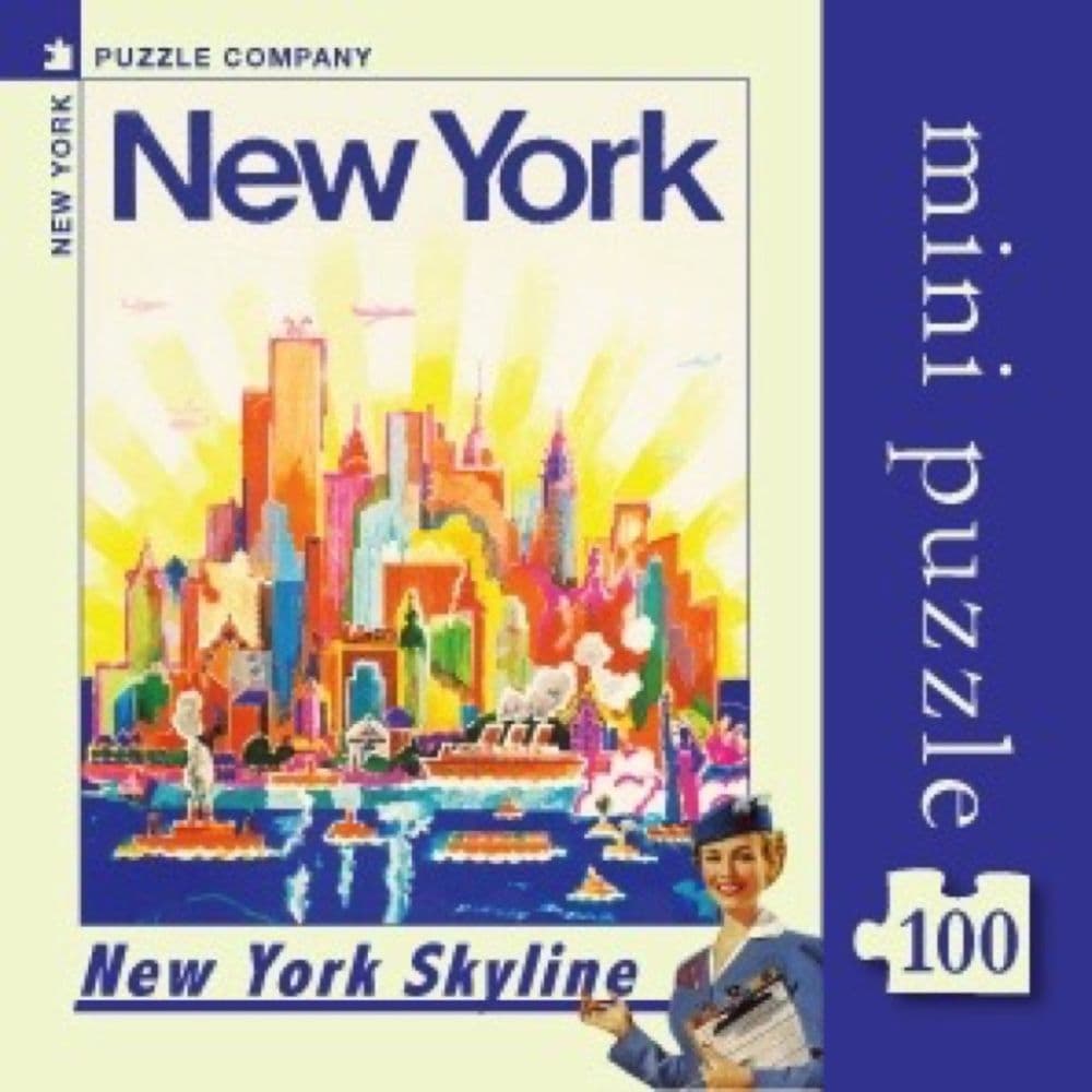 New York City Skyline 100 Piece Mini Puzzle Main Product  Image width="1000" height="1000"