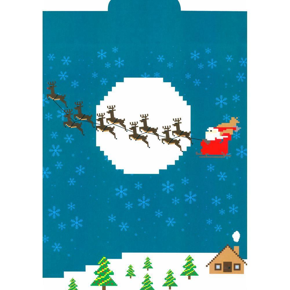 Santa Reindeer 8 Bit Calendar Wrapper