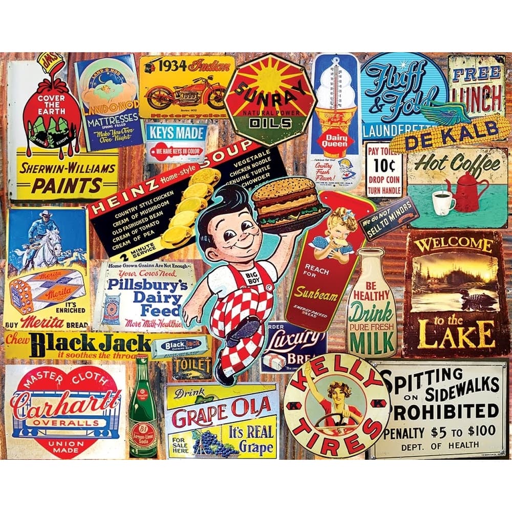 Vintage Signs 1000 Piece Puzzle Main Product  Image width="1000" height="1000"