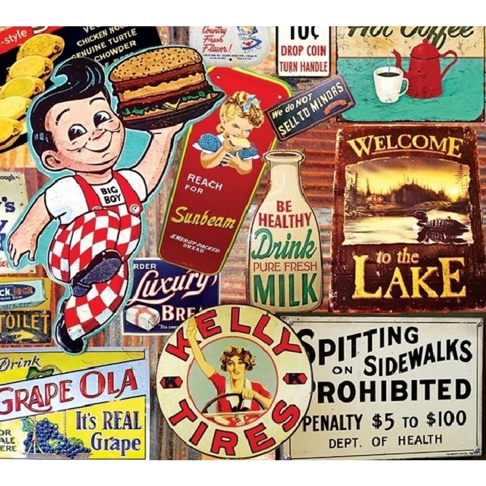 Vintage Signs 1000 Piece Puzzle 2nd Product Detail  Image width="1000" height="1000"