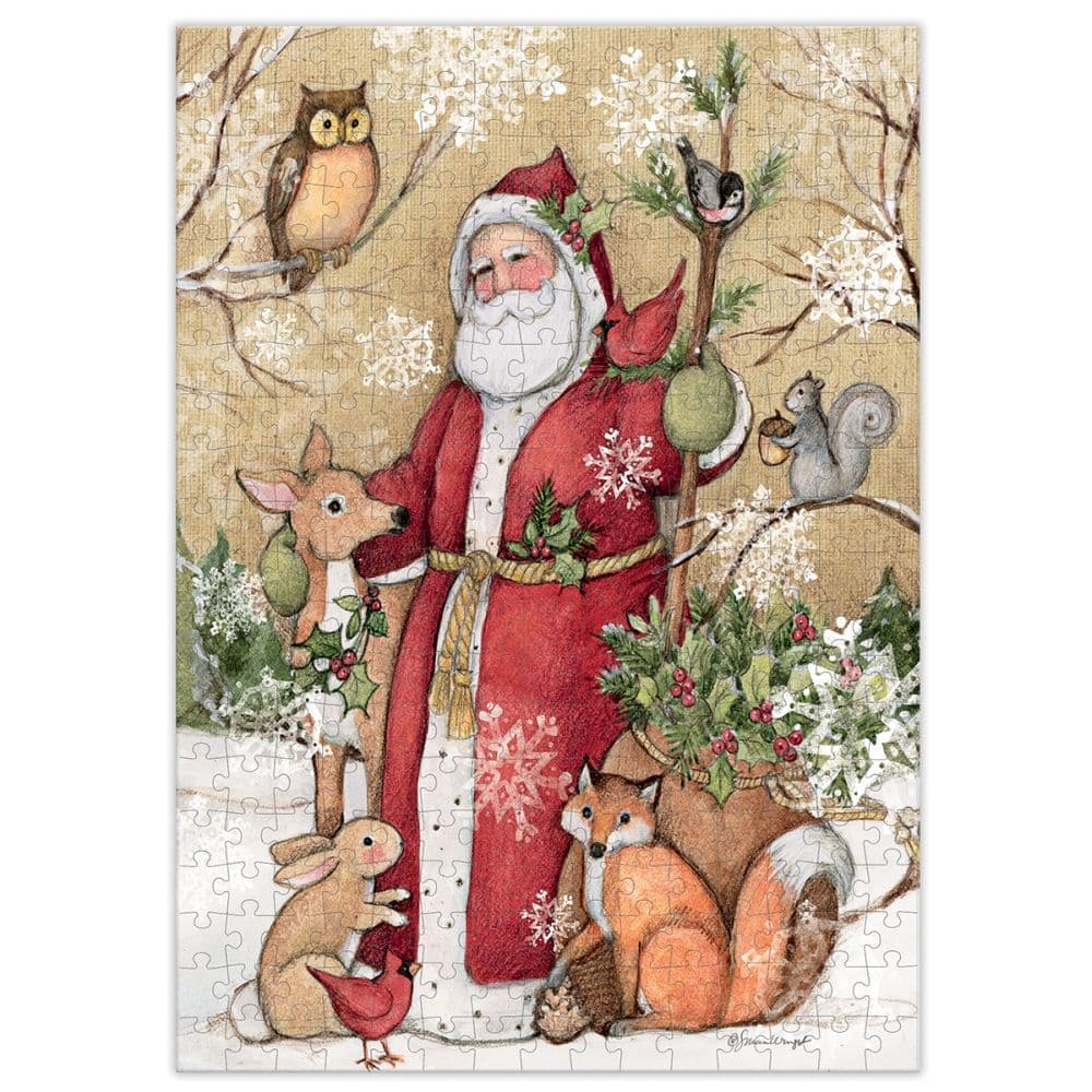 Woodland Santa 300 Piece Puzzle by Susan Winget 2nd Product Detail  Image width="1000" height="1000"