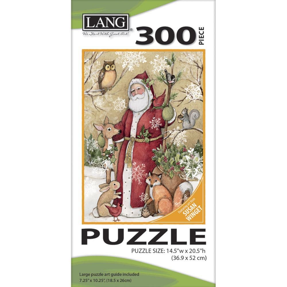Woodland Santa 300 Piece Puzzle by Susan Winget 3rd Product Detail  Image width="1000" height="1000"