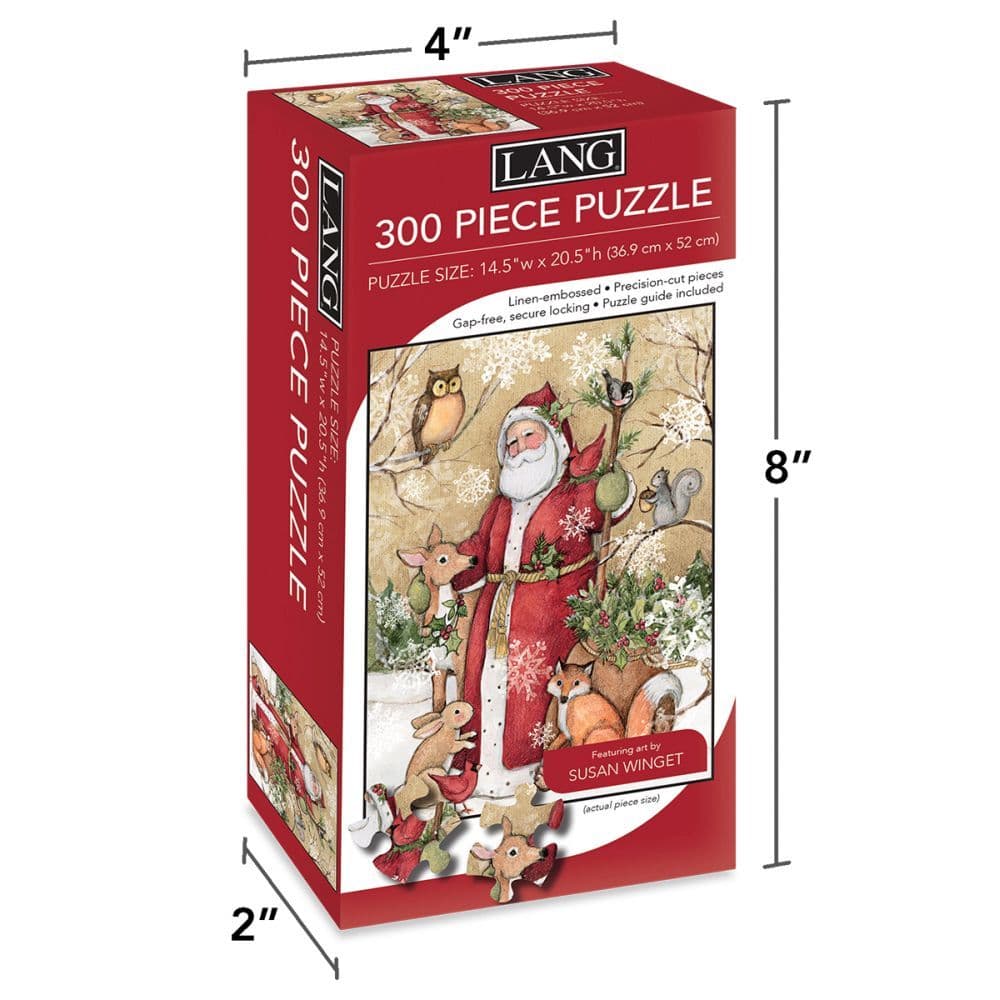 Woodland Santa 300 Piece Puzzle by Susan Winget 4th Product Detail  Image width="1000" height="1000"