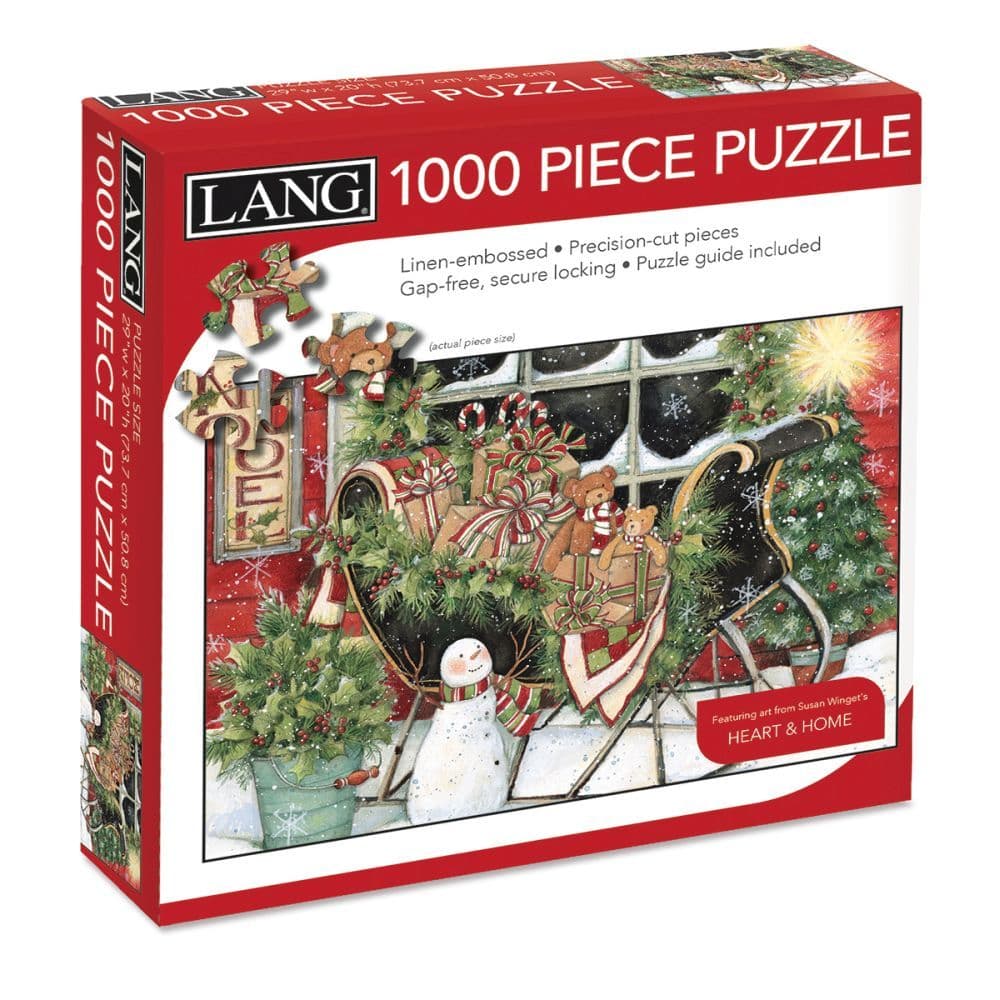 Santas Sleigh 1000 Piece Puzzle by Susan Winget Main Product  Image width=&quot;1000&quot; height=&quot;1000&quot;