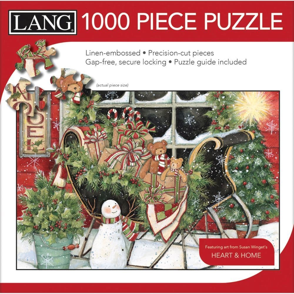 Santas Sleigh 1000 Piece Puzzle by Susan Winget 3rd Product Detail  Image width=&quot;1000&quot; height=&quot;1000&quot;