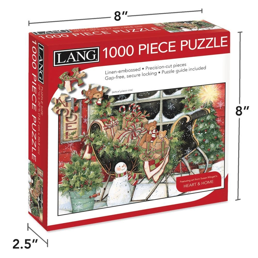 Santas Sleigh 1000 Piece Puzzle by Susan Winget 4th Product Detail  Image width=&quot;1000&quot; height=&quot;1000&quot;