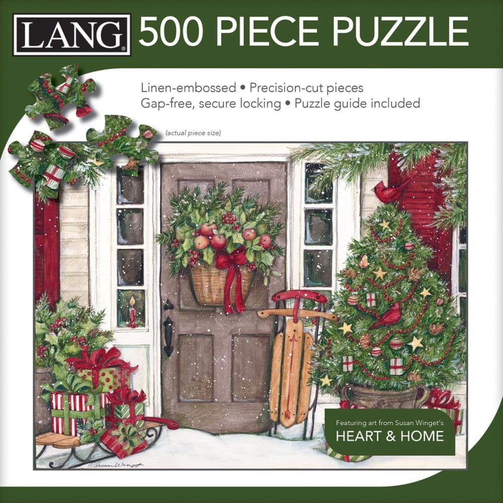 Holiday Door 500 Piece Puzzle by Susan Winget 3rd Product Detail  Image width=&quot;1000&quot; height=&quot;1000&quot;