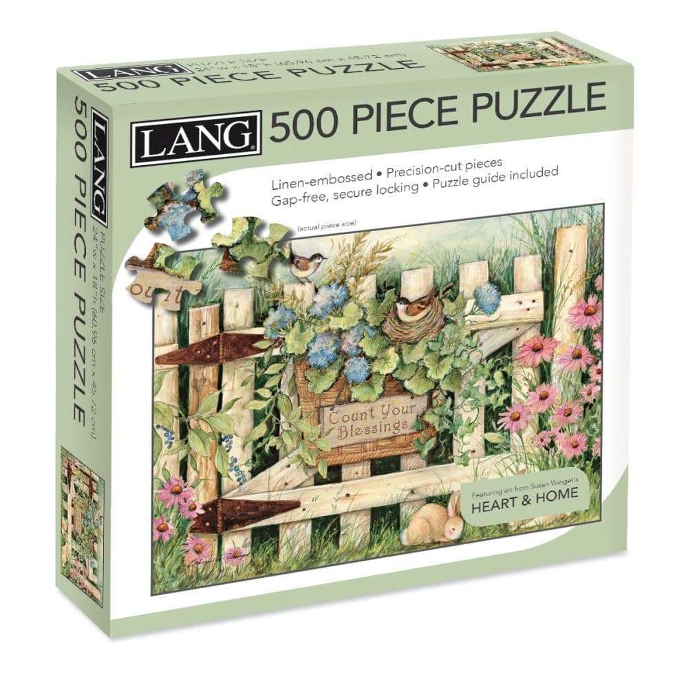 Garden Gate 500 Piece Puzzle by Susan Winget Main Product  Image width=&quot;1000&quot; height=&quot;1000&quot;