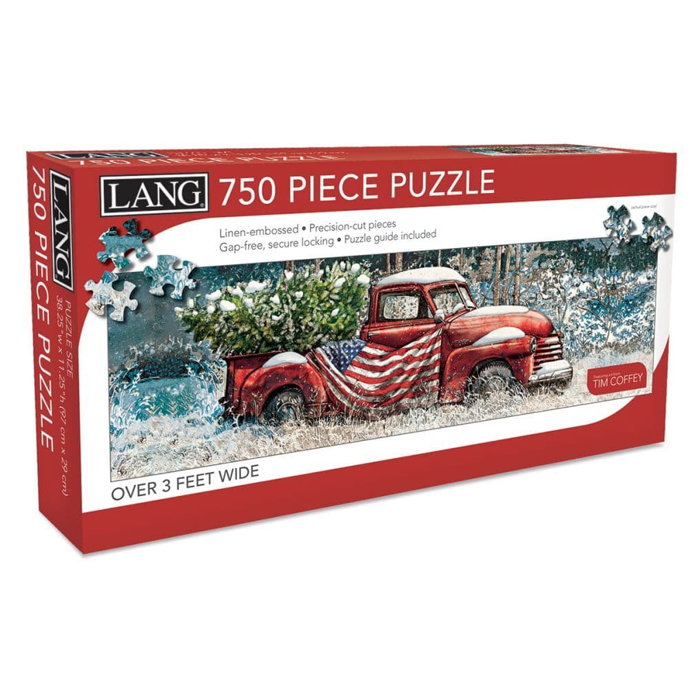 Flag Truck 750 Piece Panoramic Puzzle by Tim Coffey Main Product  Image width=&quot;1000&quot; height=&quot;1000&quot;