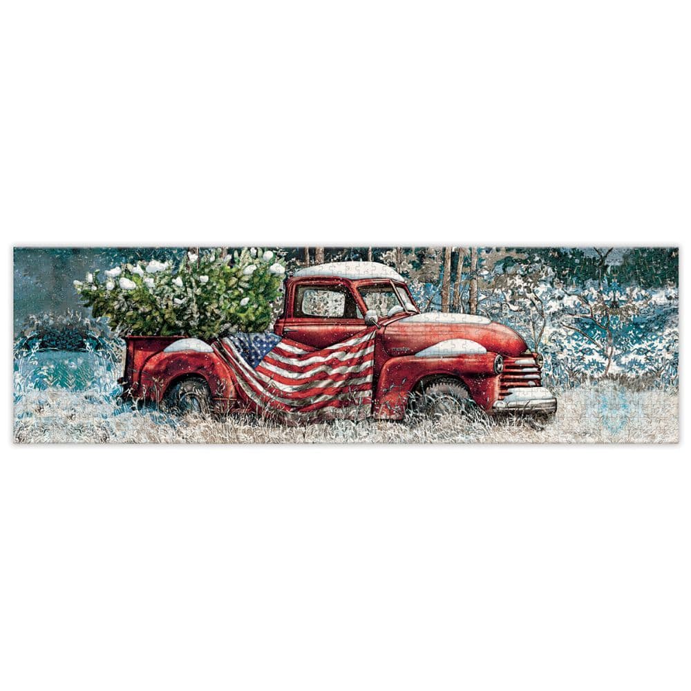 Flag Truck 750 Piece Panoramic Puzzle by Tim Coffey 2nd Product Detail  Image width=&quot;1000&quot; height=&quot;1000&quot;