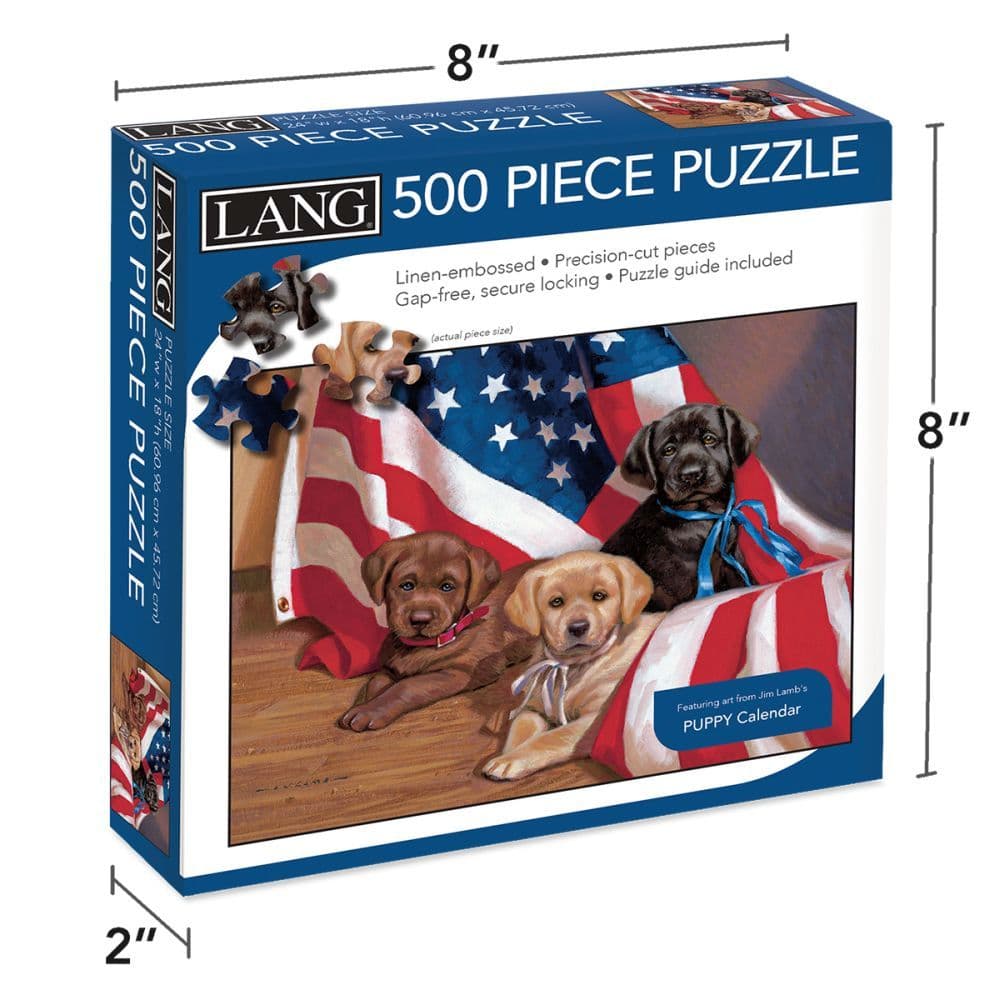American Puppy 500 Piece Puzzle by Jim Lamb 4th Product Detail  Image width=&quot;1000&quot; height=&quot;1000&quot;