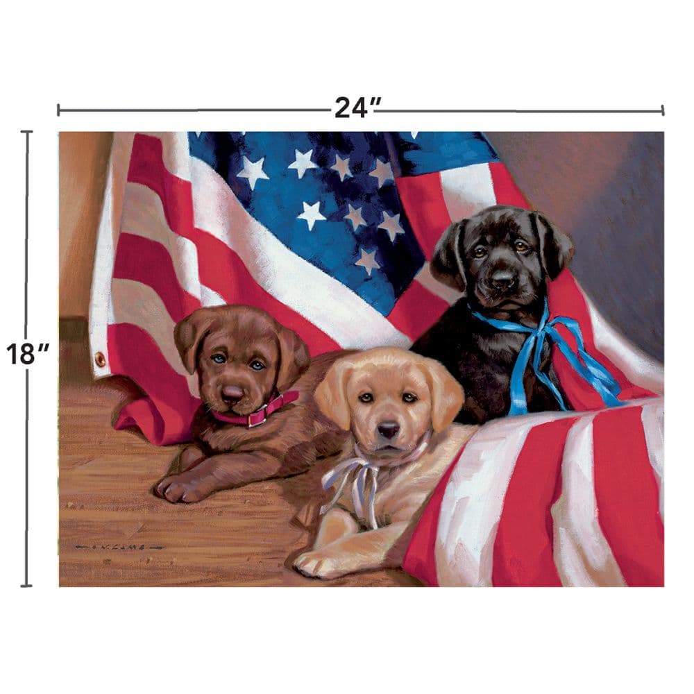 American Puppy 500 Piece Puzzle by Jim Lamb 5th Product Detail  Image width=&quot;1000&quot; height=&quot;1000&quot;