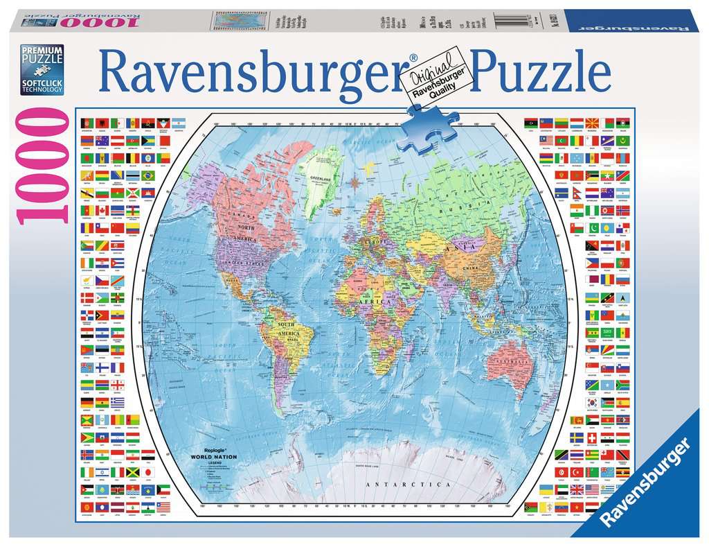 political world map 1000 piece puzzle image main width="1000" height="1000"