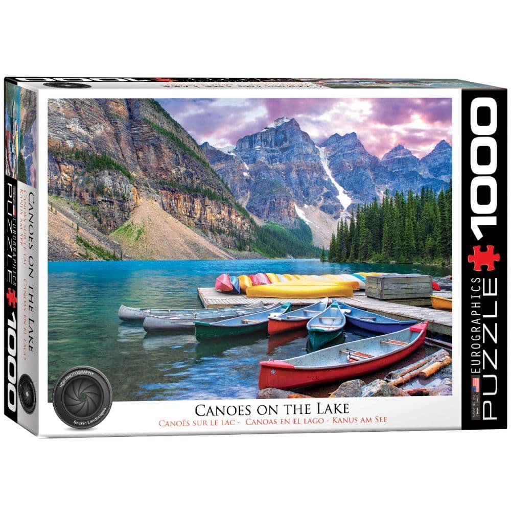 image Canoes On The Lake 1000 Piece Puzzle Main Product  Image width=&quot;1000&quot; height=&quot;1000&quot;