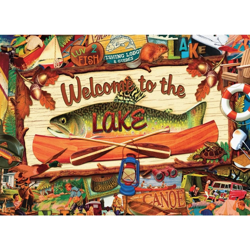 Welcome to the Lake 1000 Piece Puzzle Main Product  Image width="1000" height="1000"