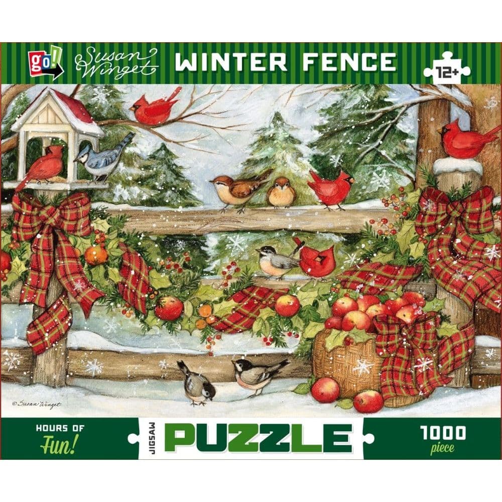 Susan Winget Winter Fence 1000 Piece Puzzle Main Product  Image width="1000" height="1000"