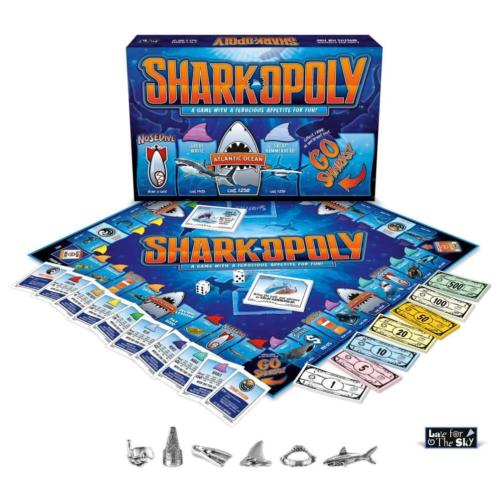Sharkopoly Board Game Main Product  Image width=&quot;1000&quot; height=&quot;1000&quot;