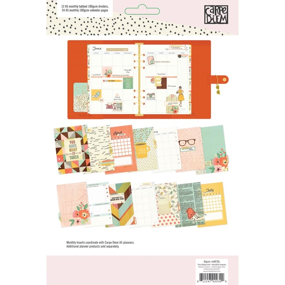Reset Girl Monthly Inserts 2nd Product Detail  Image width="1000" height="1000"