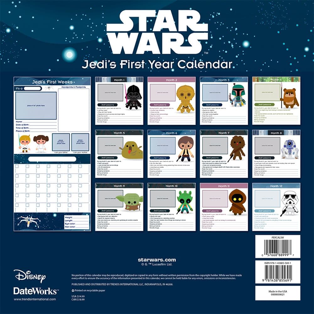 Jedis Babys First Year Wall Calendar 2nd Product Detail  Image width="1000" height="1000"