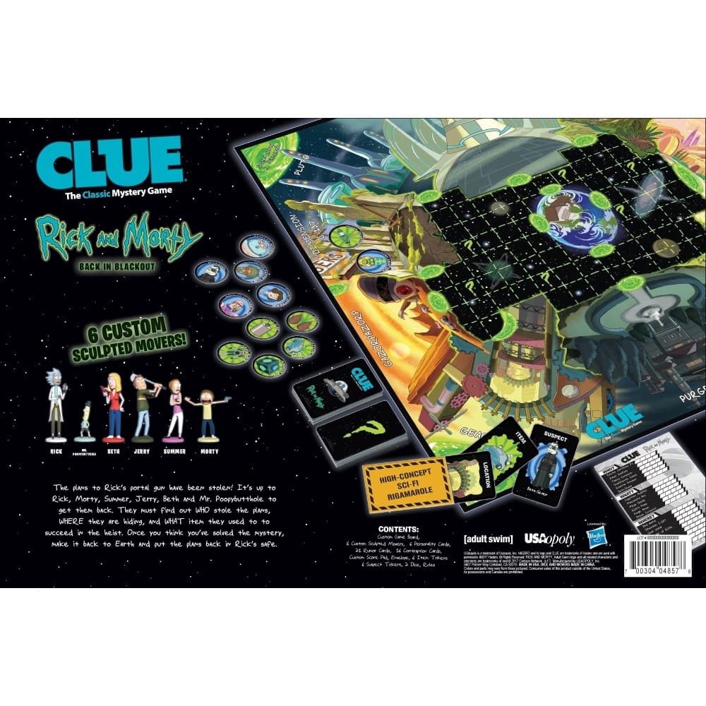 Rick and Morty Clue Board Game 2nd Product Detail  Image width=&quot;1000&quot; height=&quot;1000&quot;