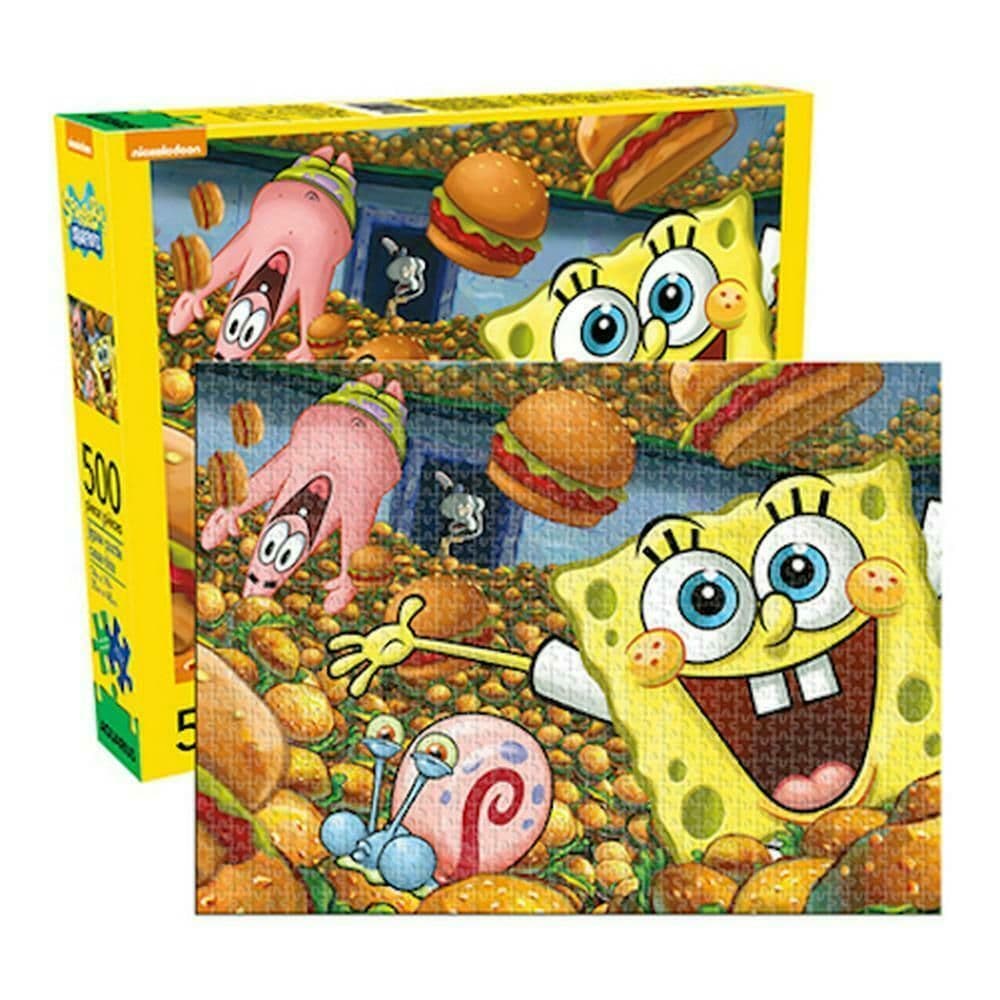 Spongebob Cast 500 Pc Puzzle Main Product  Image width="1000" height="1000"