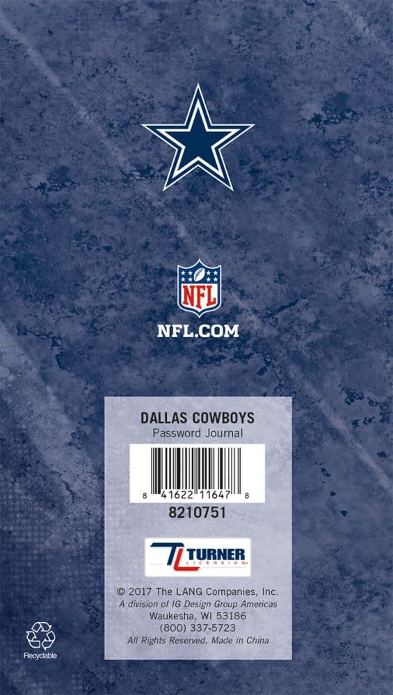 Dallas Cowboys Password Journal 2nd Product Detail  Image width="1000" height="1000"