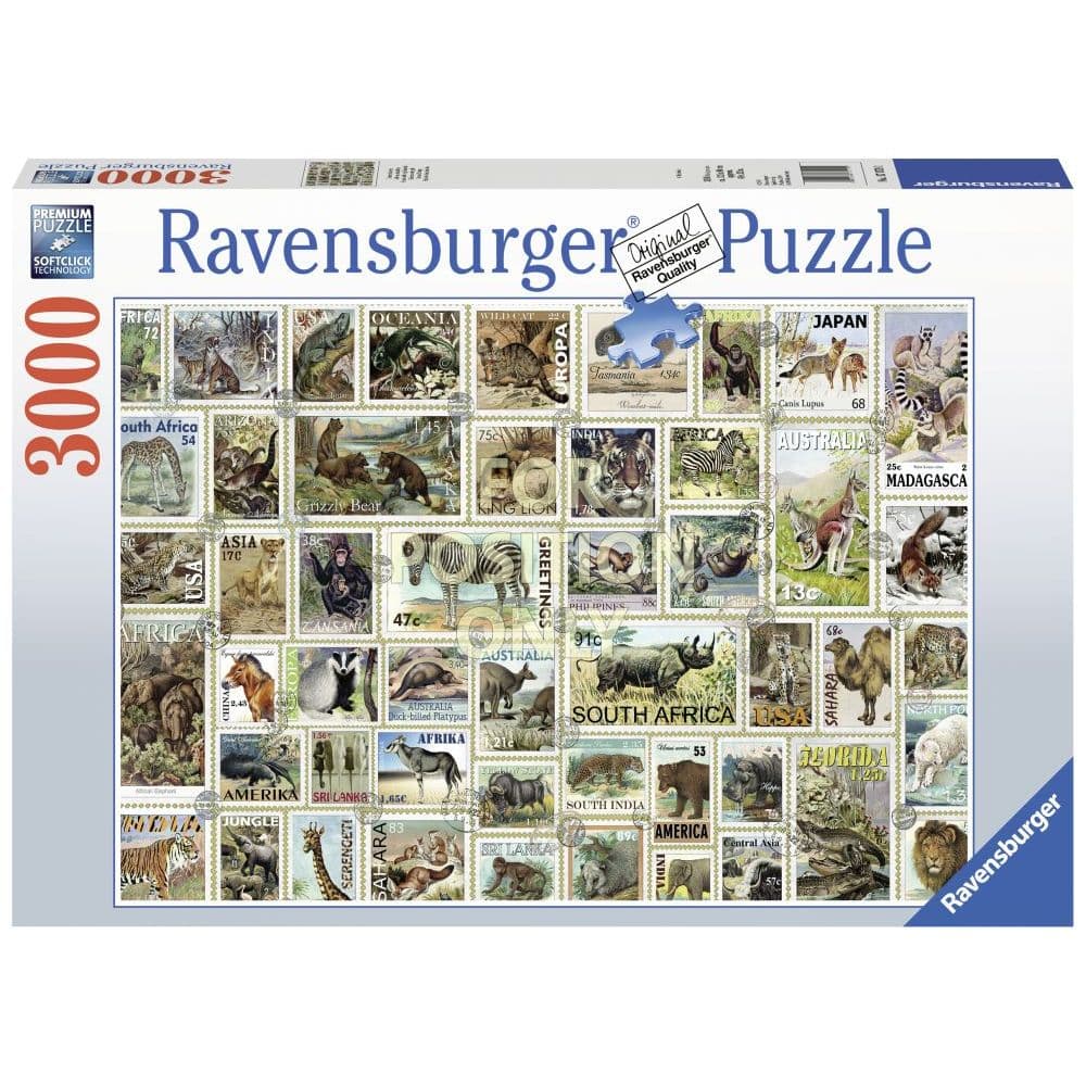 Animal Stamps 3000pc Puzzle Main Product  Image width="1000" height="1000"
