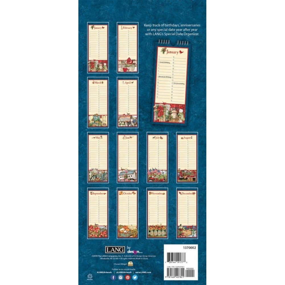Heart  Home Special Dates Organizer by Susan Winget 2nd Product Detail  Image width=&quot;1000&quot; height=&quot;1000&quot;