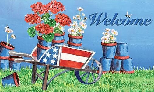 Stars  Stripes Wagon Door Mat by Gregory Gorham Main Product  Image width="1000" height="1000"