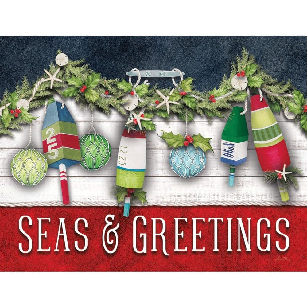 Sea Greetings Boxed Christmas Cards by Nicole Tamarin Main Product  Image width="1000" height="1000"