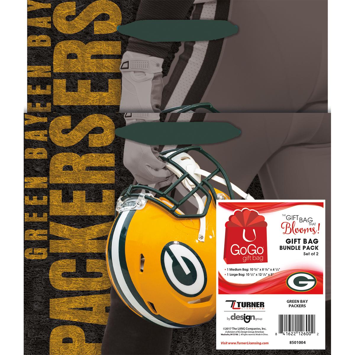 Turner Licensing Green Bay Packers Large Gift Bag Gogo, Multi