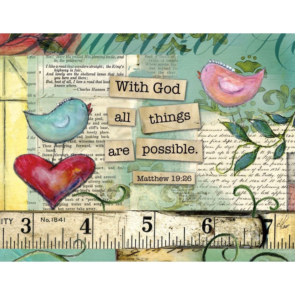 With God Christian 4 X 5 Blank Note Cards by Lisa Kaus Main Product  Image width="1000" height="1000"