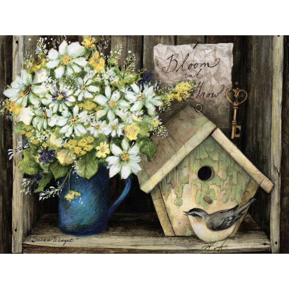 Birdhouse  Fence Assorted Boxed Note Cards by Susan Winget 4th Product Detail  Image width="1000" height="1000"