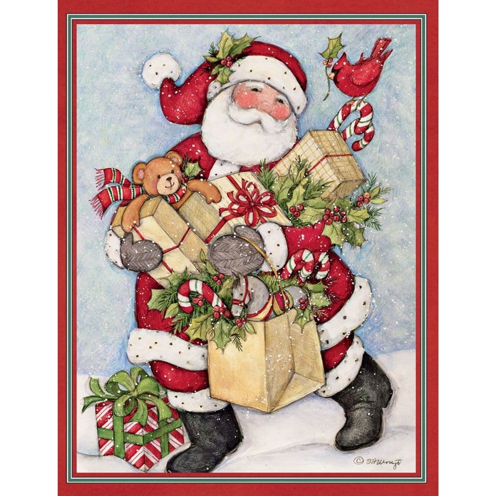 Candy Cane Snowman  Santa Assorted Boxed Christmas Cards by Susan Winget 3rd Product Detail  Image width="1000" height="1000"