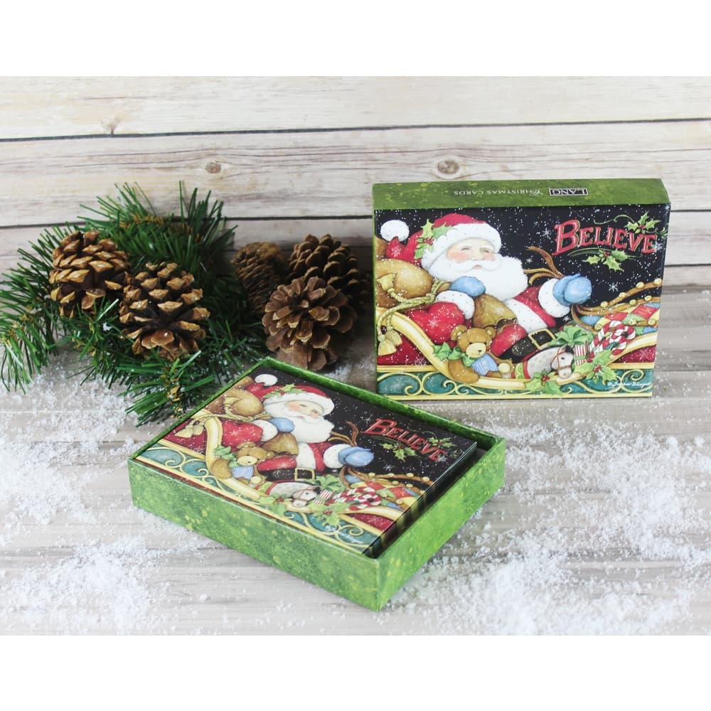 Believe Santa Boxed Christmas Card by Susan Winget 4th Product Detail  Image width=&quot;1000&quot; height=&quot;1000&quot;